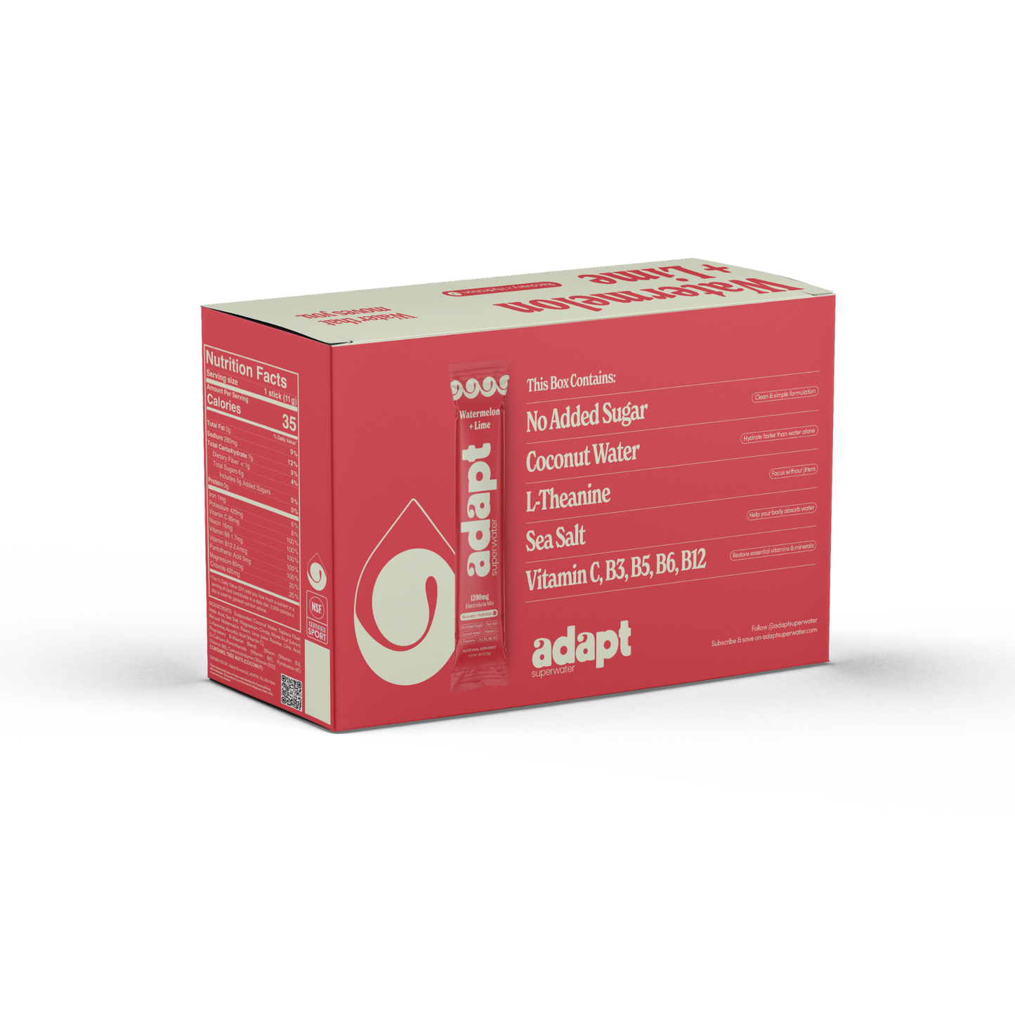 ADAPT 30pk | WATERMELON LIME Hydration & Recovery Electrolyte Mix