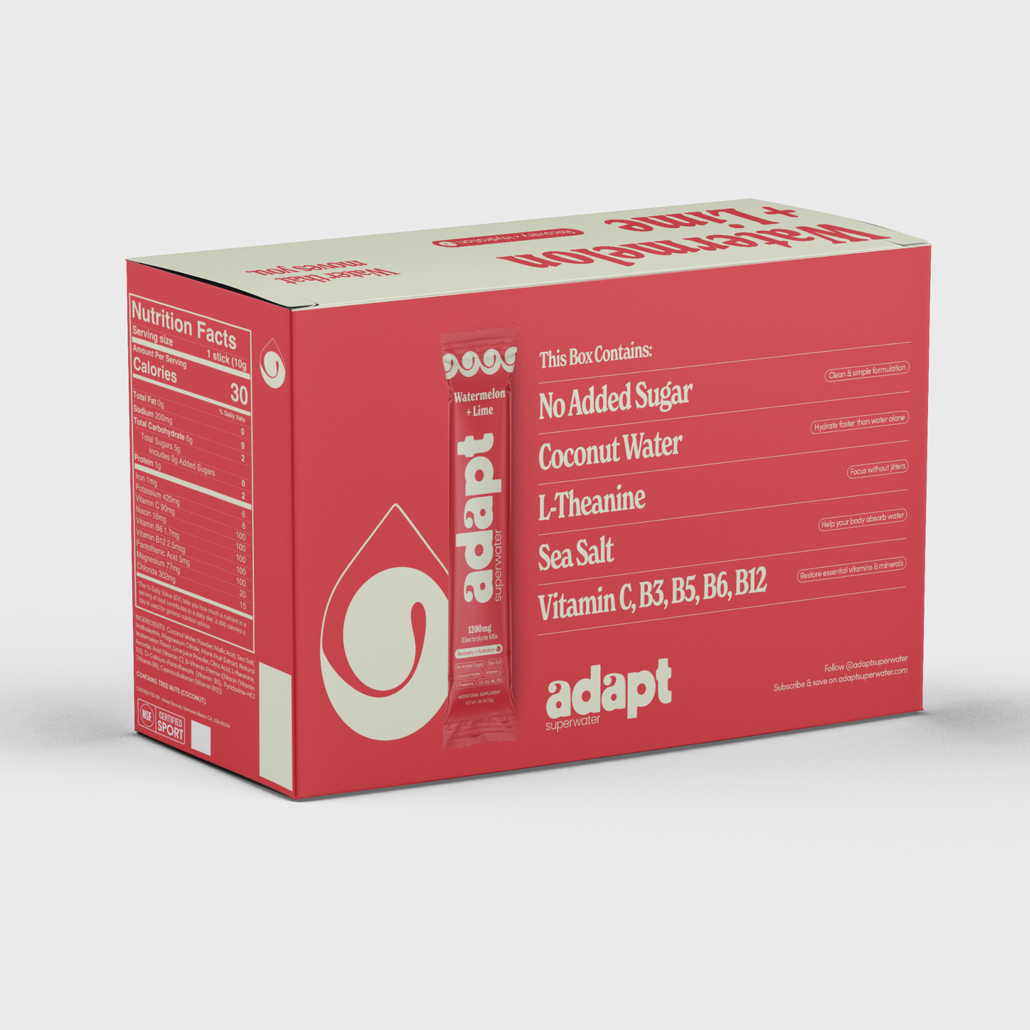ADAPT 30pk | WATERMELON Hydration & Recovery Electrolyte Mix